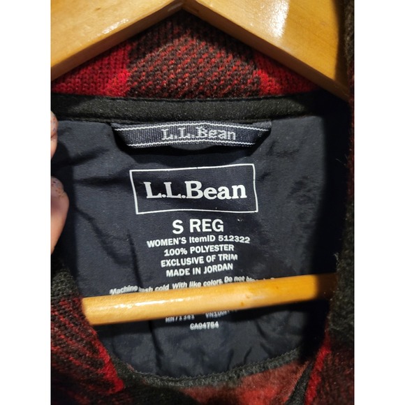 LL Bean Buffalo Plaid Full Zip Fleece Jacket Pockets Womens S - Picture 6 of 7